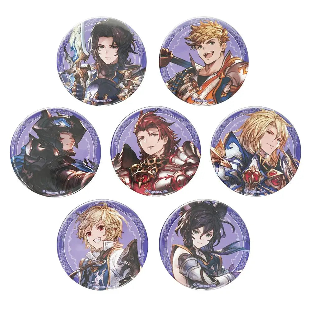 Granblue Fantasy 7 Characters Brooch Pin Set