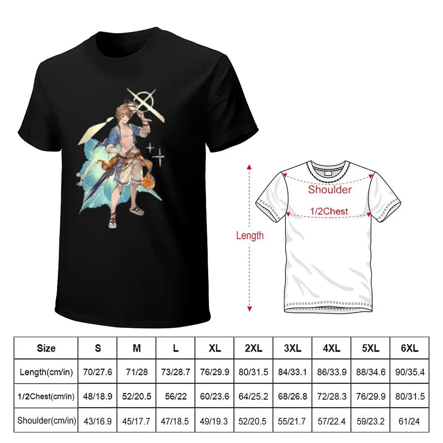 Granblue Fantasy Relink Summer Gran Black T-Shirt