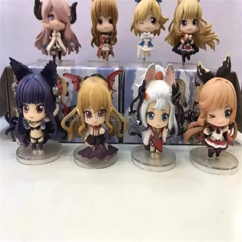 Granblue Fantasy 8pcs set Crystalia Lily Lo Mary Lyria Pvc Figures